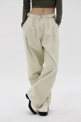ビジョピンタックコットンパンツ/Bijo Pintuck Cotton Pants (2color)