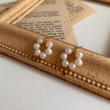 フレッシュウォーターパールフラワーボールゲストシルバーニードルピアス / ori Freshwater Pearl Flower Ball Guest Silver needle Earrings
