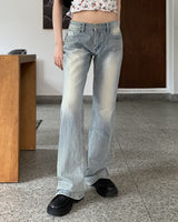 ビンテージウォッシングローウエストブーツカットデニムパンツ/Muti Vintage Washing Low-Waist Bootcut Denim Pants