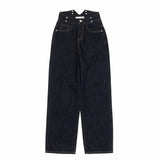 ハイウエストディープブルーワイドフィットサスペンダーデニムパンツ/RED VELVER WENDY WORN HIGH WAIST DEEP BLUE WIDE FIT SUSPENDER DENIM PANTS [16636]