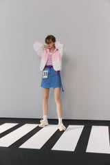 Denim mini skirt 
