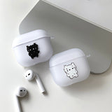 ホワイト - ワン コジル サムキャット カップル AirPods Caseマット