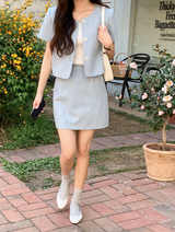 [SHOPPERMADE] オシャレツイードミニスカート (2color)