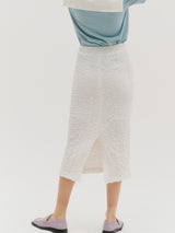Crinkle slit skirt - White (6682466189430)
