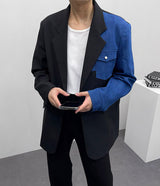 ミニマルブルーカラーリングジャケット/Minimal Blue Coloring Jacket (2 colors)