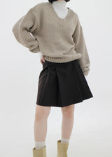 バゲットVネックニット/Baguette V-neck Knit (4color)