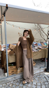 アンゴラカーディガン / brown angora cardigan