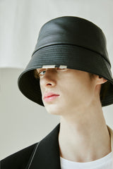 LEATHER CHAIN BUCKET HAT (6538814521462)