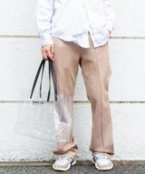 クリア レザーハンドル PVC トート /【 BVOROUGH 】CLEAR LEATHER HANDLE PVC TOTE/AMPK-B056 （送料込）ONEDAY KMC