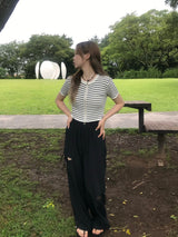 Adeline stripe zip up 