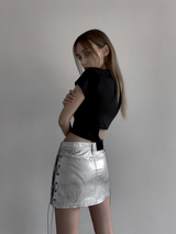 SLIT DETAIL T-SHIRT (BLACK)