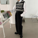 [ユニセックス]アカディアンニットベスト/[Unisex] Acadian knit vest (2 colors)