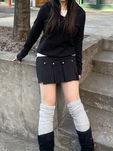 ルーズレイヤードニーソックス / Loose Layered Knee Socks