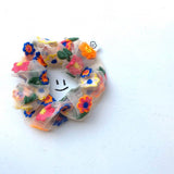 FLOWER NEEDLEPOINT SCRUNCHIE