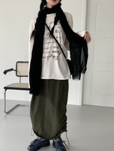 ブルーアレタリングビンテージ長袖Tシャツ / Brua lettering vintage long-sleeved T-shirt