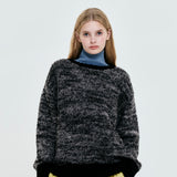 CHERRY TEXTURE LOOSE FIT KNIT [BLACK]
