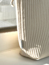Ribbed fabric String bag