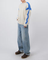 フィードカラーエフェクトウェーブリブドニット / feed color effects wave ribbed knit 2color