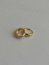 [92.5silver] bulky drop one-touch earrings (gold)