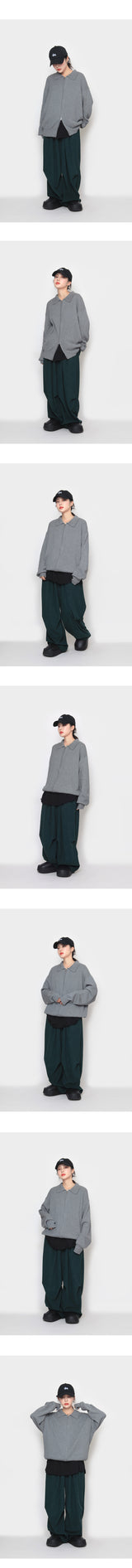 ボエルカラーニットウェアジップアップ / Boel Collar Knitwear Zip-Up