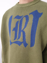 RE:ON RELAXED KNIT SWEATER (KHAKI)