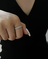 [S925] 2MM プロング セッティング テニス リング / [S925] 2MM Prong Setting Tennis Ring (silver)