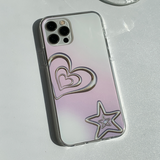 ピンクメタルスターフォーンケース / Pink Metal Star Phone Case