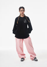 バギーコットンパンツ/MBSRCOPT136 MID90 BAGGY COTTON PANTS PINK