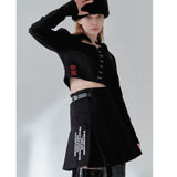 203-BUCKLE PLEATS SKIRT (6550315237494)