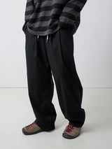 Linen pin tuck banding pants 4color
