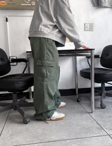 No.0449 ダイイングボタンワイドカーゴパンツ