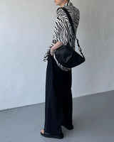 SI オーバーサイズフィットゼブラ半袖シャツ / SI Oversized Fit Zebra Short-Sleeved Shirt (3XL)