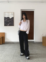 ピロウビーチウェアシースルーリネンニット長袖ジップアップ / Pillow Beachwear See-through Linen Knit Long Sleeve Zip-up