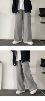 [フリース] バンデッドウエストワイドレッグパンツ