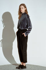 "PRE-ORDER 11/09~" DROP-SHOULDER VELVET TURTLE-NECK TEE / [プレオーダー11月09日〜] ドロップショルダーベルベットタートルネックTシャツ (4578690531446)