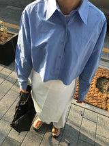 ルーズクロップシャツ