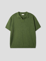 アンダーブックルオープンカラーショートスリーブニットウェア / Ander Bookle Open Collar Cool Short-Sleeved Knitwear (4 colors)