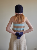 플라워벨햇 (네이비 앤드 핑크) /  Flower bell hat (navy and pink) (6656025100406)