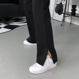 UI ブーツカットスリットパンツ / UI Bootcut Slit Pants (2 colors)