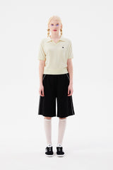 モノチェリーオープンカラーニット / MONO CHERRY OPEN COLLAR KNIT [IVORY]
