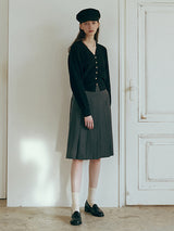 VOLUME SLEEVE CARDIGAN BLACK