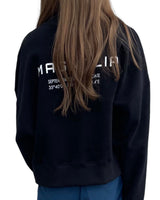 プリントクロップドスウェット/Print Cropped Sweat-BLACK