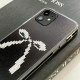 RIBBON KNIT HARD JELL CASE _BLACK