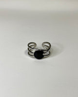 ツイストオニックスリング / twist onyx ring (925silver)