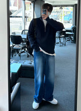 ハッシーブラシワイドデニムパンツ / HACCY BRUSH WIDE DENIM PANTS(ONE COLOR)
