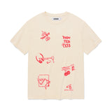 ドゥードゥルチェリートムボーイグラフィックTシャツ / DOODLE CHERRY TOMBOY GRAPHIC T-SHIRT [IVORY]