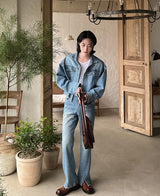 Lavender crop denim jacket (2 color) (6694661292150)