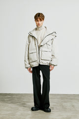 essential oversize duckdown peded parka grey (6615478632566)