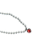 [NIROSERENDIPITY] HEART GARNET NECKLACE (6658085912694)