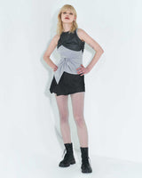 チェーンリンクレイヤードトップ / Chain Link Layered Top _ Grey